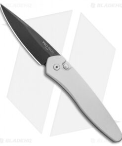 Protech Newport Automatic Knife Silver (3" Black) 3403