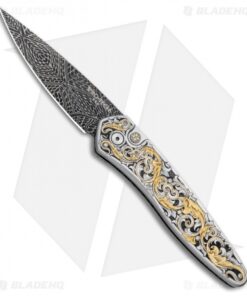 Pro-Tech Newport Diamond Ultimate Custom Knife Hand Engraved (3" Damascus)
