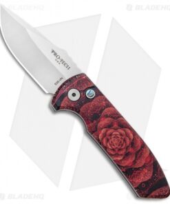 Pro-Tech SBR PK #3 Custom Anodized Flower Automatic Knife (2.6" Stonewash)