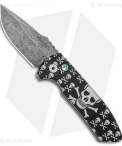 Pro-Tech SBR PK #4 Custom Anodized Automatic Knife Jolly Roger (2.6" Acid Wash)