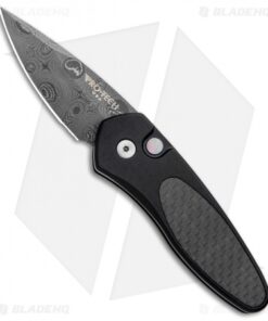 Pro-Tech Sprint Automatic Knife Black w/ Carbon Fiber (1.95" Damascus) 2915-DAM
