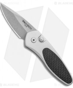 Pro-Tech Sprint Automatic Knife Silver/ Carbon Fiber (1.95" Stonewash) 2910