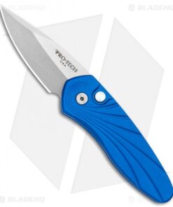 Pro-Tech Sprint Blue Automatic Knife 3D Wave (1.95" Stonewash) 2936-BLUE