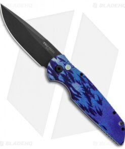 Pro-Tech TR-3 Automatic Knife Custom PK Anodized "Fish" Print (3.5" Black)