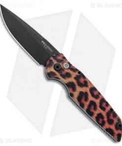 Pro-Tech TR-3 Automatic Knife Custom PK Anodized "Leopard" Print (3.5" Black)