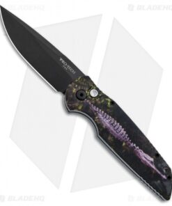 Pro-Tech TR-3 Automatic Knife Custom PK Anodized "Croc" Print (3.5" Black)
