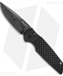 Pro-Tech TR-3 Custom Automatic Knife Black Fish Scale (3.5" Compound DLC)