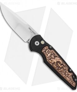 Pro-Tech TR-3 Custom Shaw Steampunk Automatic Knife Copper/Black (3.3" Mirror)