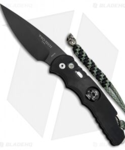 Pro-Tech TR-4 Limited Edition Johnny Skull Automatic Knife (4" Black) J10R