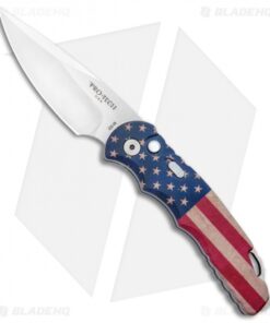 Pro-Tech TR-5 Automatic Knife Custom PK Vintage USA Flag (3.25" Satin)