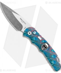 Pro-Tech TR-5 Skull Tactical Response Auto Blue Wire Skulls (3.25" Acid SW)