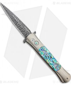 Pro-Tech The Don Custom Automatic Knife Titanium/Abalone (3.5" Damascus)