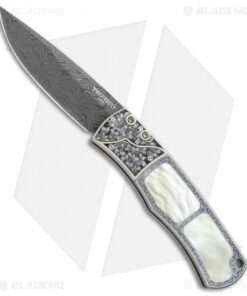 Pro-Tech Ultimate Custom BR-1 Steel Automatic Knife Gold Lip Pearl (Damascus)