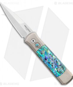 Pro-Tech Ultimate Custom Godson Automatic Knife Ti/Mosaic Abalone (3.15" Satin)