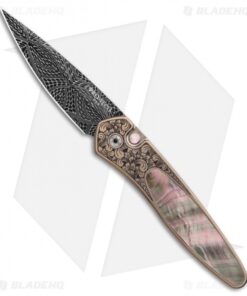 Pro-Tech Ultimate Custom Newport Knife Bronze Ti w/ Black Pearl (3" Damascus)