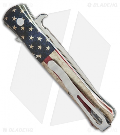 Pro-Tech Custom The Don Automatic Knife Vintage Flag (3.5" Satin) 1740 - Image 3