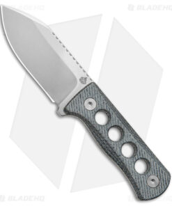 QSP Canary Neck Knife Fixed Blade Blue Denim Micarta (2.5" SW)