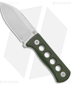 QSP Canary Neck Knife Fixed Blade Green Micarta (2.5" SW)