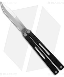 REVO Nexus Balisong Butterfly Knife PVD Black Aluminum (4" Stonewash)