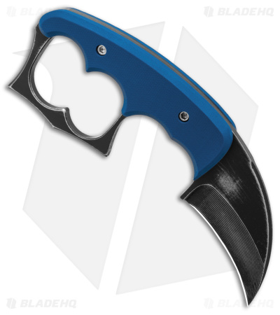 Red Horse Knife Works Malice Exclusive Double Knuckle Fixed Blue G-10 (2.6" BW) - Image 2
