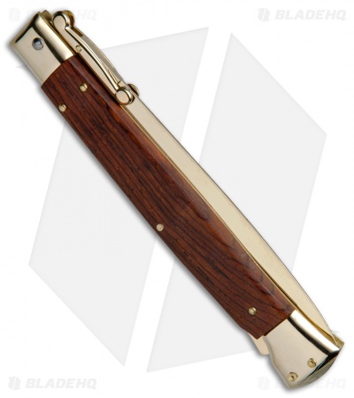 Frank B 11" Italian Stiletto Swinguard Gold Plated Snakewood (5" Dagger) - Image 3