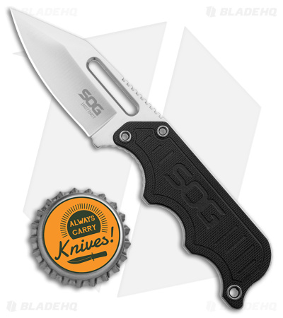 SOG Instinct Fixed Blade Knife Black G-10 (2.3" Satin) NB1012 - Image 4