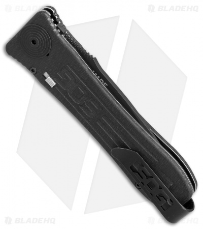 SOG Strat Ops Automatic Knife Black Canvas Micarta (3.5" Black) - Image 3