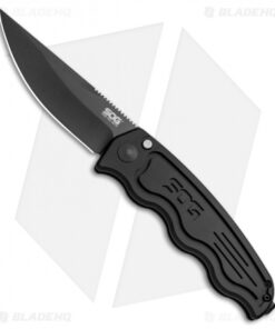 SOG-TAC Clip Point Automatic Knife (3.5" Black) ST-02