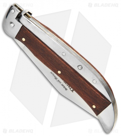 Schatt & Morgan Express #71 Automatic Knife Leopard Wood (4.25" Satin) - Image 2