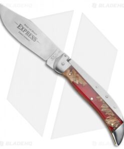 Schatt & Morgan Express #71 Automatic Knife Red Shock Wood (4.25" Satin)
