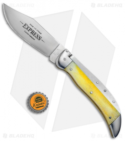 Schatt & Morgan Express #71 Automatic Knife Yellow Bone (4.25" Satin) - Image 4