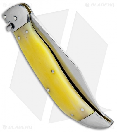 Schatt & Morgan Express #71 Automatic Knife Yellow Bone (4.25" Satin) - Image 3
