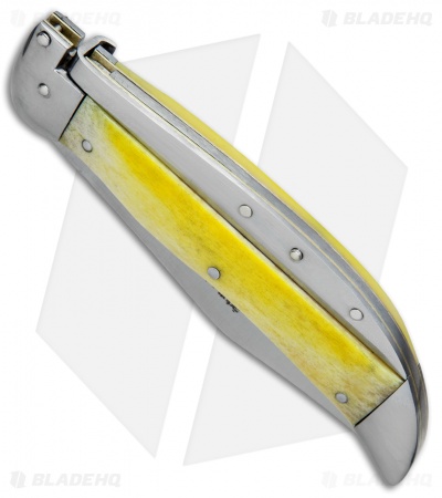 Schatt & Morgan Express #71 Automatic Knife Yellow Bone (4.25" Satin) - Image 2