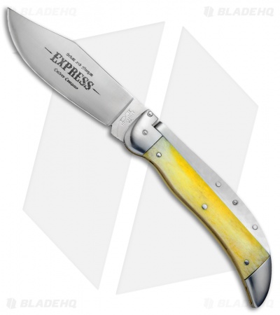Schatt & Morgan Express #71 Automatic Knife Yellow Bone (4.25" Satin)