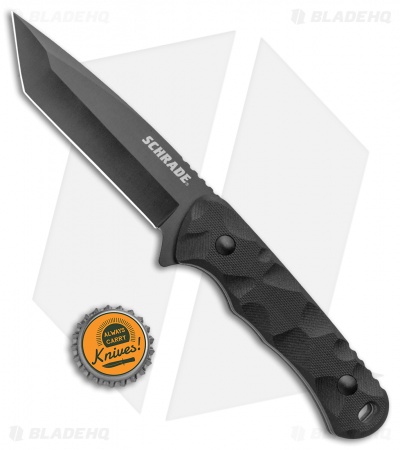 Schrade Regime Tanto Fixed Blade Knife Black G-10 (4" Black AUS-8) - Image 4