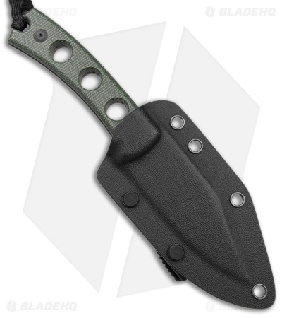 SENCUT Waxahachie Fixed Blade Knife Dark Green Micarta (3.7" Black SW) SA11C - Image 3