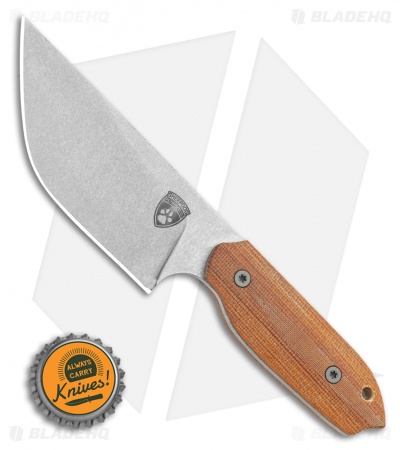 Sheepdog Knives LDT Fixed Blade Knife Natural Micarta (4" Stonewash) - Image 4