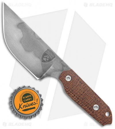 Sheepdog Knives Mini LDT Fixed Blade Knife Burlap Micarta (3" Gray) - Image 4