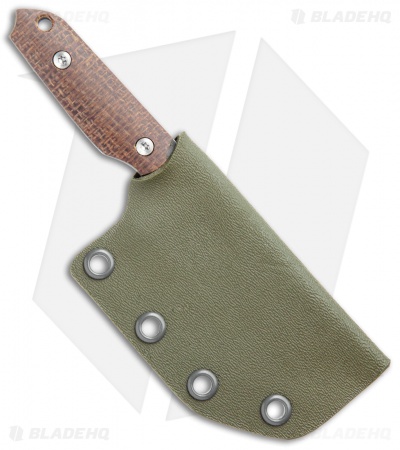 Sheepdog Knives Mini LDT Fixed Blade Knife Burlap Micarta (3" Gray) - Image 3