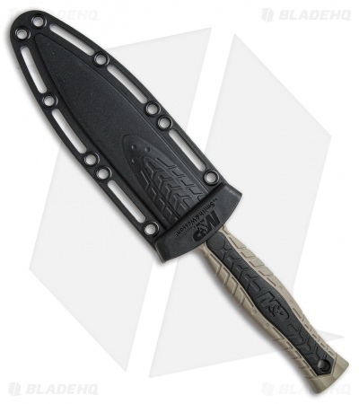 Smith & Wesson M&P Full Tang Fixed Blade Boot Knife Tan (4.7" Black) SWMPF3BR - Image 2