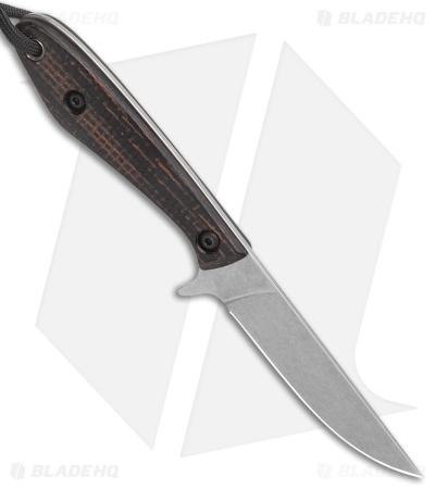 Smith & Sons Spur Fixed Blade Knife Black Burlap Micarta (3.45" Stonewash AEB-L) - Image 2