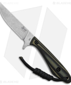 Smith & Sons Spur Fixed Blade Knife OD Green/Black G-10 (3.37" Stonewash)