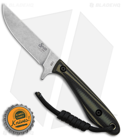 Smith & Sons Spur Fixed Blade Knife OD Green/Black G-10 (3.37" Stonewash) - Image 4