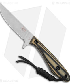 Smith & Sons Spur Fixed Blade Knife Black/Tan G-10 (3.37" Stonewash)