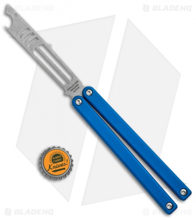 Squid Industries Mako Bottle Opener Balisong Trainer Blue (4.3" SW) - Image 4