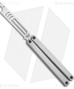Squid Industries Mako Bottle Opener Balisong Trainer Silver (4.3" SW)