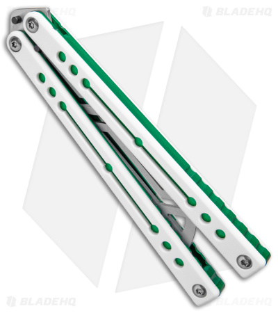 Squid Industries Nautilus Butterfly Balisong Trainer V2 Winter Green(4.5" Satin) - Image 2