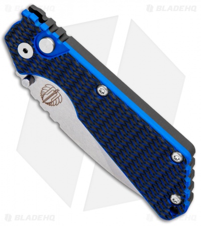 Strider + Pro-Tech SnG Automatic Knife Blue/Black G-10 (3.5" Stonewash) - Image 2