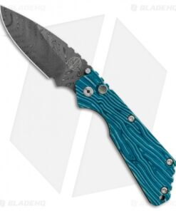 Strider + Pro-Tech SnG Automatic Knife Blue Grain Micarta (3.5" Damascus)