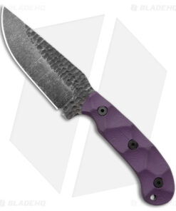 Stroup Knives GP1 Fixed Blade Knife Purple G-10 (4.4" Black SW)